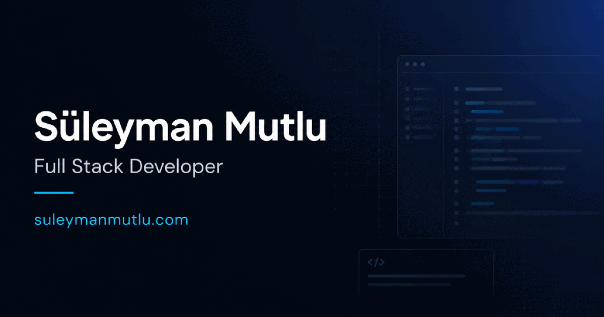 Süleyman Mutlu csmutlu portfolio identity card